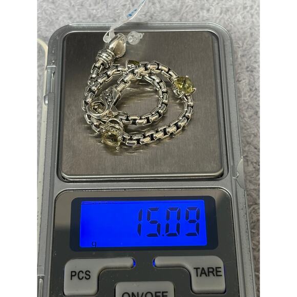 JAI John Hardy Sterling Silver Peridot Station Bracelet 7.5" #63866 - Picture 9 of 9